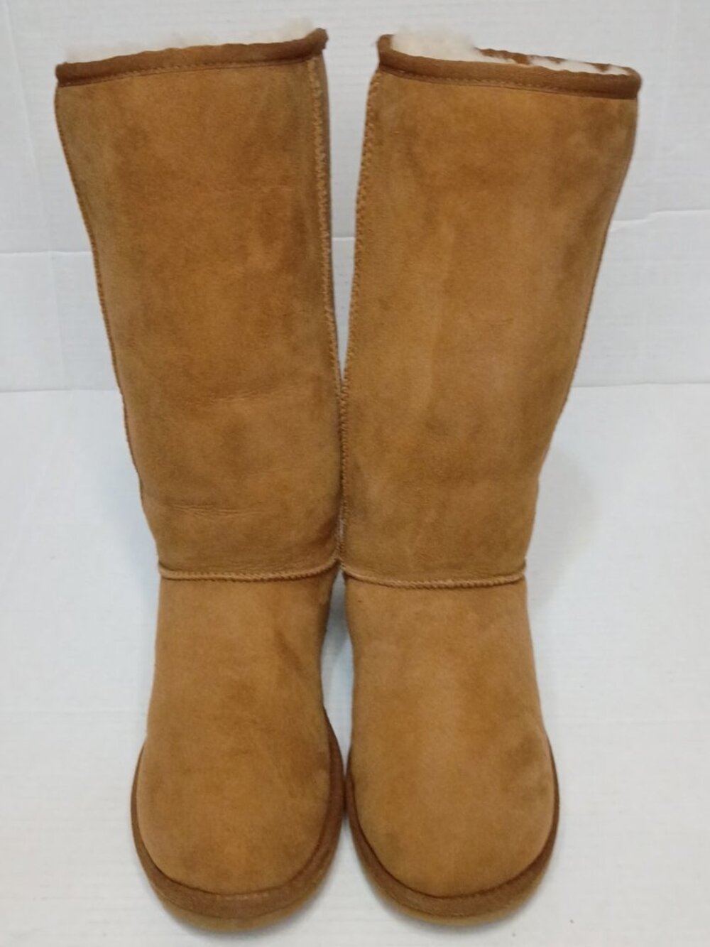 UGG Classic Tall Chestnut Suede Shearling Boots Women’s Size 8